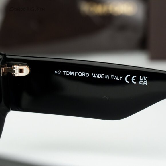 Tom Ford Women Sunglasses Black Smoke Square VERONIQUE-02 FT0917 01A BRAND NEW main image 7